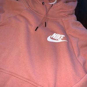 Nike Tops - Nike Cowl Neck Mauve Hoodie Nike Tops - Nike Cowl Neck Mauve Hoodie